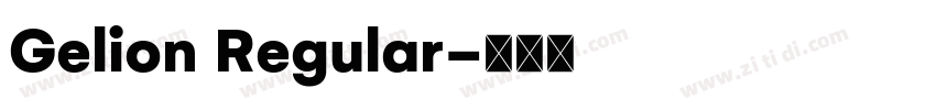 Gelion Regular字体转换